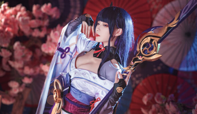 图片[4] - 帅气coser拔刀，原神雷电将军cos引人入戏 - 柒兔瞄