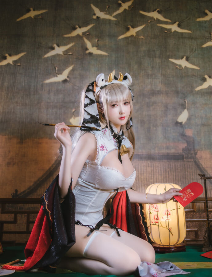 图片[3] - 羽生三未新春可畏cos，萌爆航线世界！ - 柒兔瞄