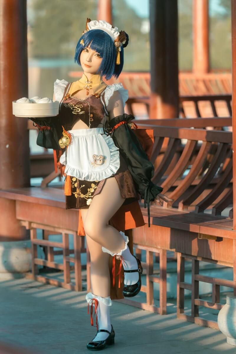 图片[3] - COS界新宠蠢沫沫仙女化身香菱，完美还原角色魅力 - 柒兔瞄