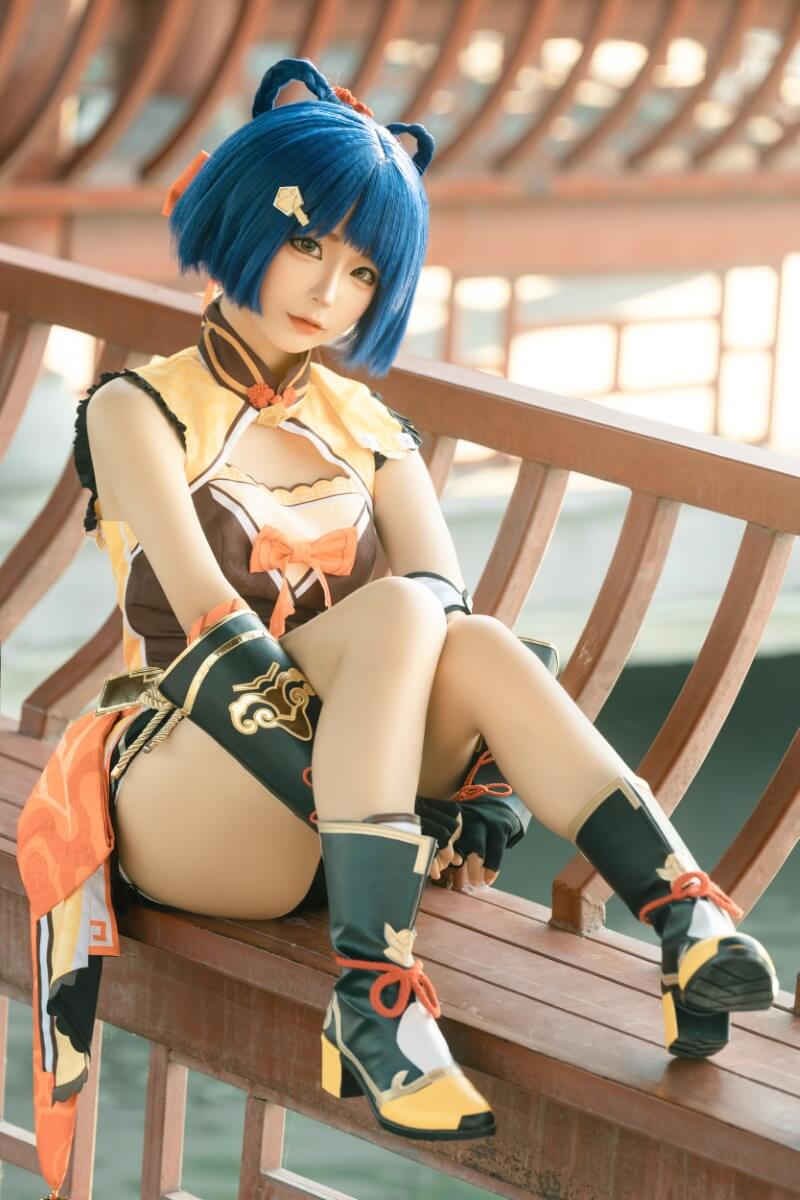 图片[2] - COS界新宠蠢沫沫仙女化身香菱，完美还原角色魅力 - 柒兔瞄