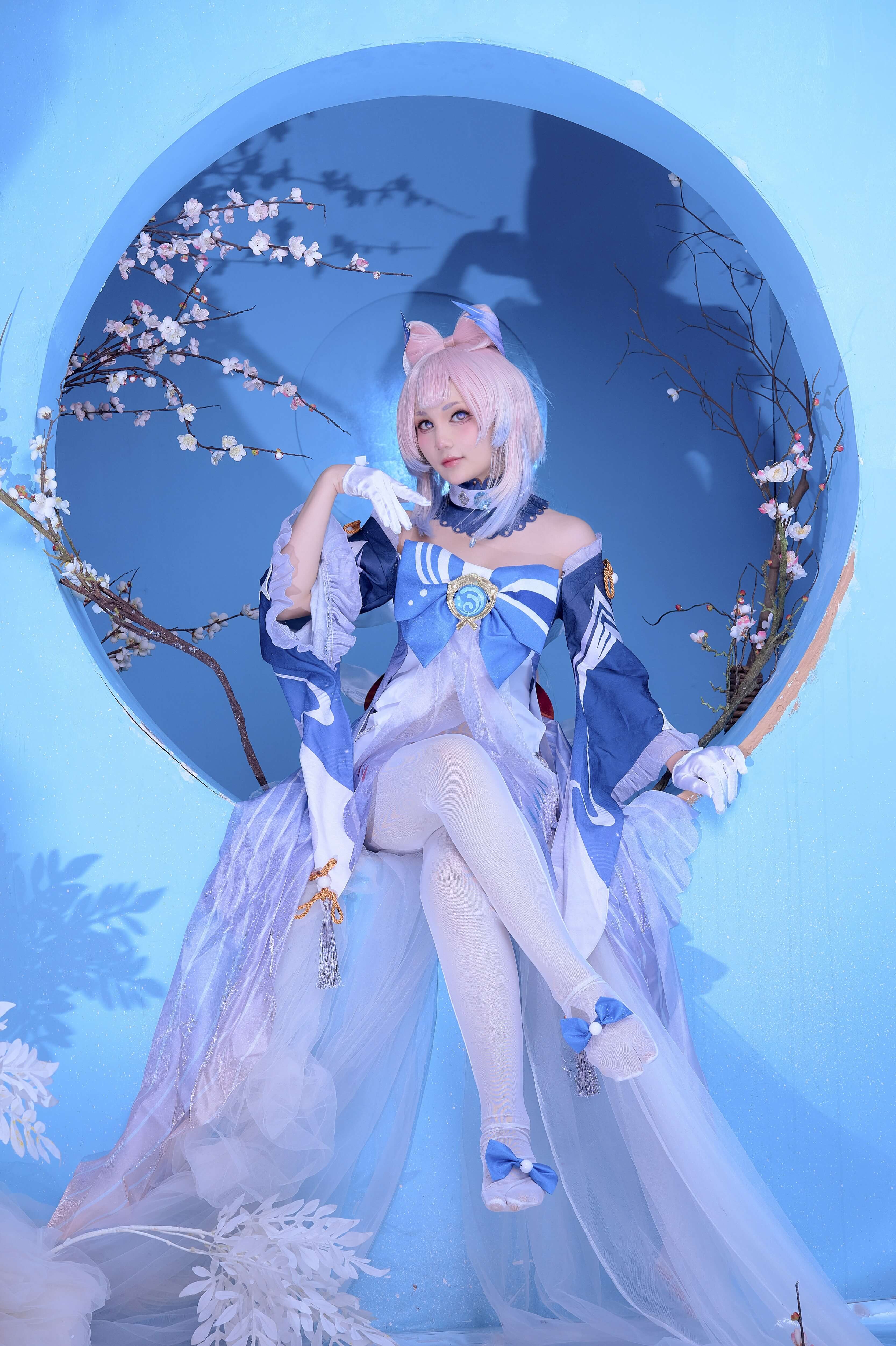 图片[2] - 清晨的美丽阳光！迷人Kokomi COS精彩呈现 - 柒兔瞄