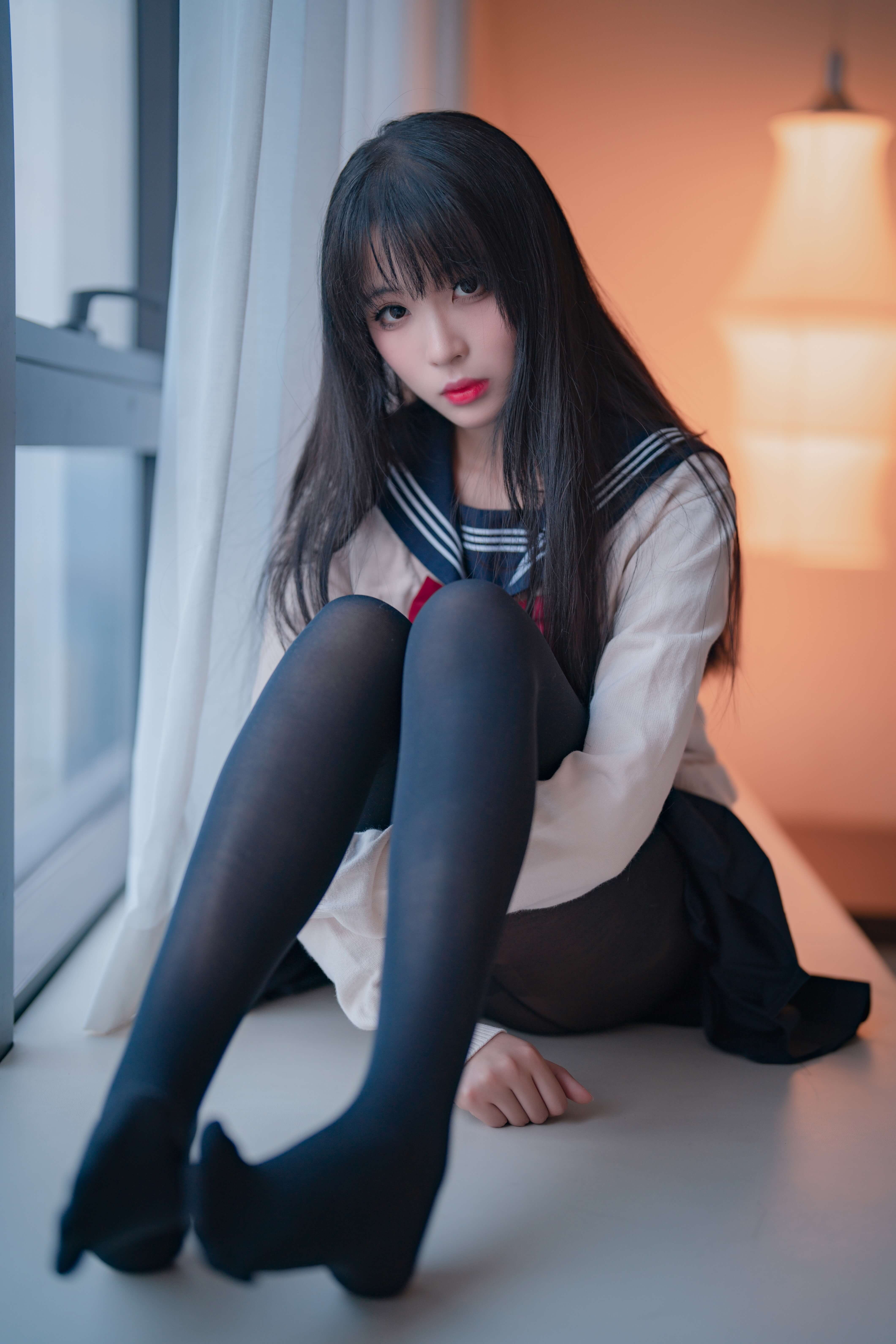 图片[4] - 轩萧学姐COS【嘿丝JK 2.0】重塑经典形象，甜美可爱！ - 柒兔瞄